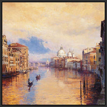 222409_FB3 'The Grand Canal' by artist Curt Walters - Wall Art Print on Textured Fine Art Canvas or Paper - Digital Giclee reproduction of art painting. Red Sky Art is India's Online Art Gallery for Home Decor - 111_WCP209