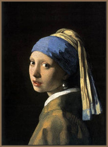 60185_FN3_- titled 'Girl with a Pearl Earring' by artist Jan Vermeer - Wall Art Print on Textured Fine Art Canvas or Paper - Digital Giclee reproduction of art painting. Red Sky Art is India's Online Art Gallery for Home Decor - V108