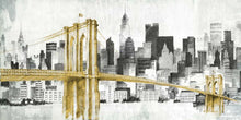 5531499_C1 'New York Skyline I Yellow Bridge no Words' by artist Avery Tillmon - Wall Art Print on Textured Fine Art Canvas or Paper - Digital Giclee reproduction of art painting. Red Sky Art is India's Online Art Gallery for Home Decor - 553_26766