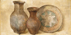 5531496_C1 'Woven Vessels II Crop' by artist Albena Hristova - Wall Art Print on Textured Fine Art Canvas or Paper - Digital Giclee reproduction of art painting. Red Sky Art is India's Online Art Gallery for Home Decor - 553_4838