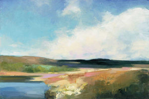 5531523_C1 'Dawn by the Water' by artist Julia Purinton - Wall Art Print on Textured Fine Art Canvas or Paper - Digital Giclee reproduction of art painting. Red Sky Art is India's Online Art Gallery for Home Decor - 553_57175