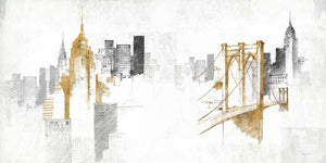 5531505_C1 'New York Monuments' by artist Avery Tillmon - Wall Art Print on Textured Fine Art Canvas or Paper - Digital Giclee reproduction of art painting. Red Sky Art is India's Online Art Gallery for Home Decor - 553_75639