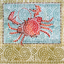 8170026_C1 'Mosaic Crab' by artist Susan Gillette - Wall Art Print on Textured Fine Art Canvas or Paper - Digital Giclee reproduction of art painting. Red Sky Art is India's Online Art Gallery for Home Decor - 817_75299