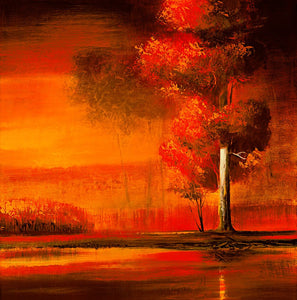 8170040_C1 'Dreamscape V' by artist Gregory Garrett - Wall Art Print on Textured Fine Art Canvas or Paper - Digital Giclee reproduction of art painting. Red Sky Art is India's Online Art Gallery for Home Decor - 817_77000