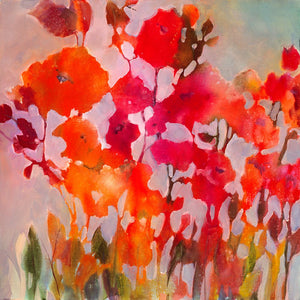 8170045_C1 'Les Fleurs' by artist Michelle Abrams - Wall Art Print on Textured Fine Art Canvas or Paper - Digital Giclee reproduction of art painting. Red Sky Art is India's Online Art Gallery for Home Decor - 817_78122