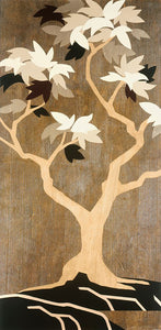 8170111_C1 'Leaves of Fortune 1' by artist Mary Calkins - Wall Art Print on Textured Fine Art Canvas or Paper - Digital Giclee reproduction of art painting. Red Sky Art is India's Online Art Gallery for Home Decor - 817_79686