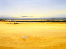 8170228_C1 'Evening at the Beach VI' by artist Max Hayslette - Wall Art Print on Textured Fine Art Canvas or Paper - Digital Giclee reproduction of art painting. Red Sky Art is India's Online Art Gallery for Home Decor - 817_81066