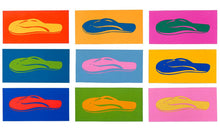 8170244_C1 'Flip Flop Heaven' by artist Sharyn Sowell - Wall Art Print on Textured Fine Art Canvas or Paper - Digital Giclee reproduction of art painting. Red Sky Art is India's Online Art Gallery for Home Decor - 817_81153
