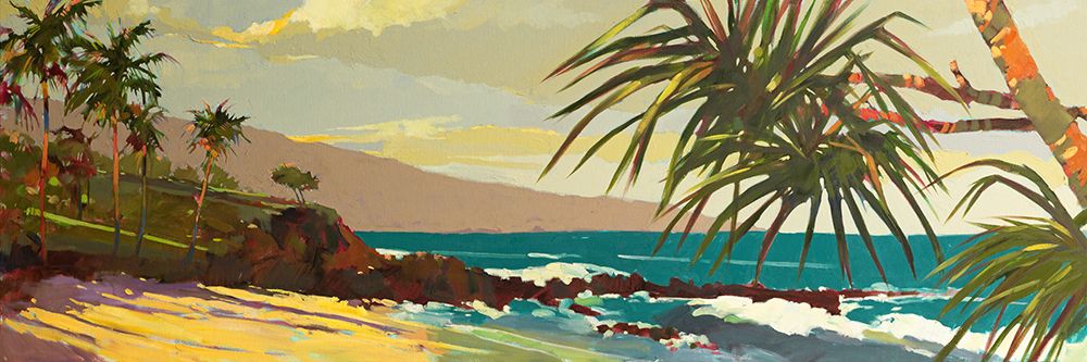 8170204_C1 'Island Morning' by artist Darrell Hill - Wall Art Print on Textured Fine Art Canvas or Paper - Digital Giclee reproduction of art painting. Red Sky Art is India's Online Art Gallery for Home Decor - 817_81657