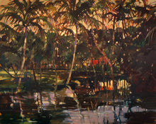 8170255_C1 'Tropical Reflections' by artist Darrell Hill - Wall Art Print on Textured Fine Art Canvas or Paper - Digital Giclee reproduction of art painting. Red Sky Art is India's Online Art Gallery for Home Decor - 817_81897