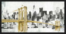 5531499_FB1 'New York Skyline I Yellow Bridge no Words' by artist Avery Tillmon - Wall Art Print on Textured Fine Art Canvas or Paper - Digital Giclee reproduction of art painting. Red Sky Art is India's Online Art Gallery for Home Decor - 553_26766