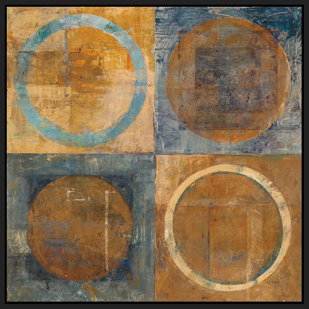 5531017_FB1 'Renew Dark Blue' by artist Mike Schick - Wall Art Print on Textured Fine Art Canvas or Paper - Digital Giclee reproduction of art painting. Red Sky Art is India's Online Art Gallery for Home Decor - 553_34271