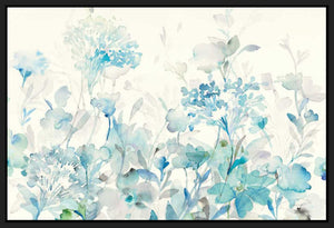 5531512_FB1 'Translucent Garden Blue Crop' by artist Danhui Nai - Wall Art Print on Textured Fine Art Canvas or Paper - Digital Giclee reproduction of art painting. Red Sky Art is India's Online Art Gallery for Home Decor - 553_37425