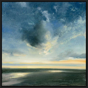 5531379_FB1 'Coastal Sunrise' by artist Julia Purinton - Wall Art Print on Textured Fine Art Canvas or Paper - Digital Giclee reproduction of art painting. Red Sky Art is India's Online Art Gallery for Home Decor - 553_45449