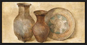 5531496_FB1 'Woven Vessels II Crop' by artist Albena Hristova - Wall Art Print on Textured Fine Art Canvas or Paper - Digital Giclee reproduction of art painting. Red Sky Art is India's Online Art Gallery for Home Decor - 553_4838