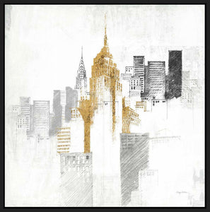 5531393_FB1 'Empire State Building No Words' by artist Avery Tillmon - Wall Art Print on Textured Fine Art Canvas or Paper - Digital Giclee reproduction of art painting. Red Sky Art is India's Online Art Gallery for Home Decor - 553_49633