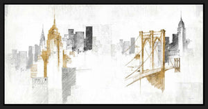 5531505_FB1 'New York Monuments' by artist Avery Tillmon - Wall Art Print on Textured Fine Art Canvas or Paper - Digital Giclee reproduction of art painting. Red Sky Art is India's Online Art Gallery for Home Decor - 553_75639
