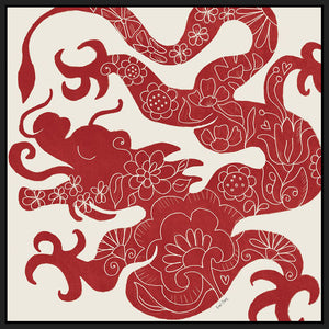 5531127_FB1 'Year of the Dragon' by artist Leah York - Wall Art Print on Textured Fine Art Canvas or Paper - Digital Giclee reproduction of art painting. Red Sky Art is India's Online Art Gallery for Home Decor - 553_91068