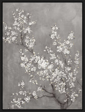 5531242_FB1 'White Cherry Blossoms II on Grey' by artist Danhui Nai - Wall Art Print on Textured Fine Art Canvas or Paper - Digital Giclee reproduction of art painting. Red Sky Art is India's Online Art Gallery for Home Decor - 553_92702