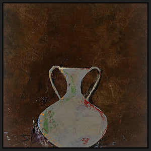 8170007_FB1 'Brown Vase' by artist Susan Gillette - Wall Art Print on Textured Fine Art Canvas or Paper - Digital Giclee reproduction of art painting. Red Sky Art is India's Online Art Gallery for Home Decor - 817_71925