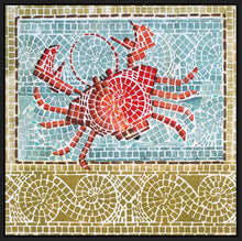 8170026_FB1 'Mosaic Crab' by artist Susan Gillette - Wall Art Print on Textured Fine Art Canvas or Paper - Digital Giclee reproduction of art painting. Red Sky Art is India's Online Art Gallery for Home Decor - 817_75299