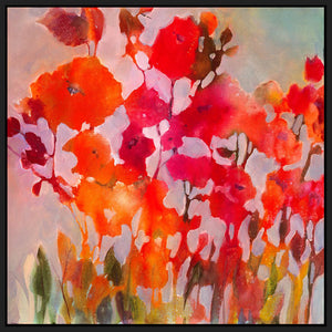 8170045_FB1 'Les Fleurs' by artist Michelle Abrams - Wall Art Print on Textured Fine Art Canvas or Paper - Digital Giclee reproduction of art painting. Red Sky Art is India's Online Art Gallery for Home Decor - 817_78122