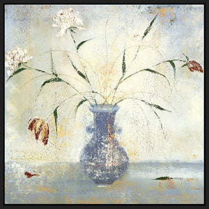 8170063_FB1 'Le Vase Bleu' by artist Mary Calkins - Wall Art Print on Textured Fine Art Canvas or Paper - Digital Giclee reproduction of art painting. Red Sky Art is India's Online Art Gallery for Home Decor - 817_81376