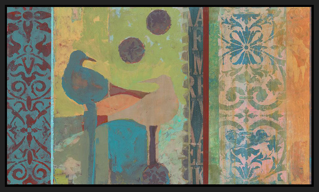 8170246_FB1 'Under the Double Moon' by artist Ciela Bloom - Wall Art Print on Textured Fine Art Canvas or Paper - Digital Giclee reproduction of art painting. Red Sky Art is India's Online Art Gallery for Home Decor - 817_87270