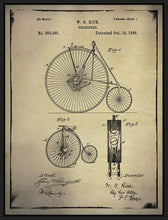 8170159_FB1 'Bicycle Patent 1 Buff' by artist GI ArtLab - Wall Art Print on Textured Fine Art Canvas or Paper - Digital Giclee reproduction of art painting. Red Sky Art is India's Online Art Gallery for Home Decor - 817_88564