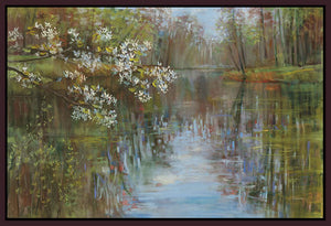 5531511_FD1 'Spring Reflection' by artist Carol Rowan - Wall Art Print on Textured Fine Art Canvas or Paper - Digital Giclee reproduction of art painting. Red Sky Art is India's Online Art Gallery for Home Decor - 553_30808