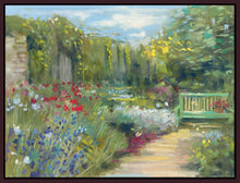 5531533_FD1 'Garden Bench' by artist Carol Rowan - Wall Art Print on Textured Fine Art Canvas or Paper - Digital Giclee reproduction of art painting. Red Sky Art is India's Online Art Gallery for Home Decor - 553_41933