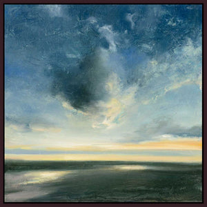 5531379_FD1 'Coastal Sunrise' by artist Julia Purinton - Wall Art Print on Textured Fine Art Canvas or Paper - Digital Giclee reproduction of art painting. Red Sky Art is India's Online Art Gallery for Home Decor - 553_45449