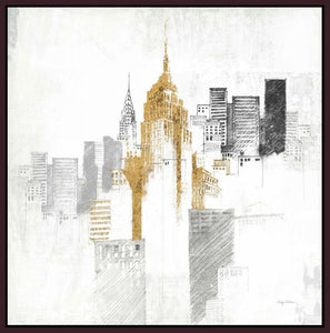 5531393_FD1 'Empire State Building No Words' by artist Avery Tillmon - Wall Art Print on Textured Fine Art Canvas or Paper - Digital Giclee reproduction of art painting. Red Sky Art is India's Online Art Gallery for Home Decor - 553_49633