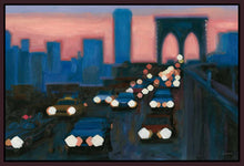 5531530_FD1 'Brooklyn Bridge Evening' by artist James Wiens - Wall Art Print on Textured Fine Art Canvas or Paper - Digital Giclee reproduction of art painting. Red Sky Art is India's Online Art Gallery for Home Decor - 553_65983