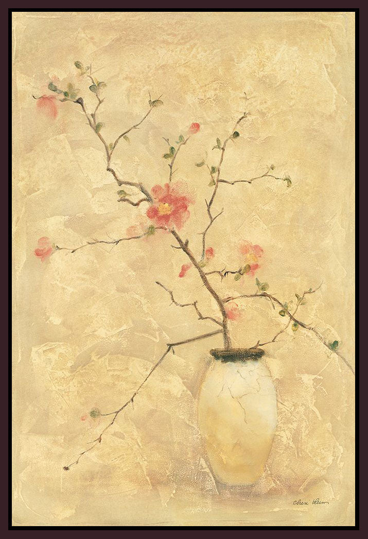 5531152_FD1 'Flowering Quince' by artist Cheri Blum - Wall Art Print on Textured Fine Art Canvas or Paper - Digital Giclee reproduction of art painting. Red Sky Art is India's Online Art Gallery for Home Decor - 553_6950