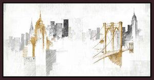 5531505_FD1 'New York Monuments' by artist Avery Tillmon - Wall Art Print on Textured Fine Art Canvas or Paper - Digital Giclee reproduction of art painting. Red Sky Art is India's Online Art Gallery for Home Decor - 553_75639