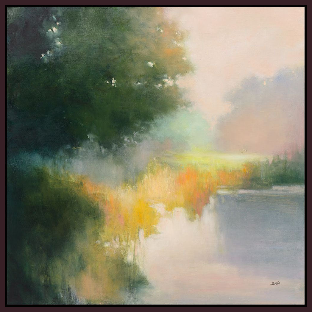 5531113_FD1 'White Oak Pond' by artist Julia Purinton - Wall Art Print on Textured Fine Art Canvas or Paper - Digital Giclee reproduction of art painting. Red Sky Art is India's Online Art Gallery for Home Decor - 553_88401