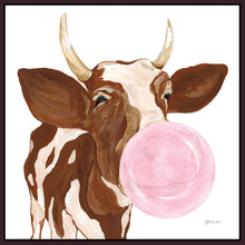 5531137_FD1 'Bubblegum Cow' by artist Yvette St. Amant - Wall Art Print on Textured Fine Art Canvas or Paper - Digital Giclee reproduction of art painting. Red Sky Art is India's Online Art Gallery for Home Decor - 553_91464