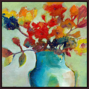 8170098_FD1 'Blue Vase' by artist Michelle Abrams - Wall Art Print on Textured Fine Art Canvas or Paper - Digital Giclee reproduction of art painting. Red Sky Art is India's Online Art Gallery for Home Decor - 817_103235