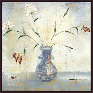 8170063_FD1 'Le Vase Bleu' by artist Mary Calkins - Wall Art Print on Textured Fine Art Canvas or Paper - Digital Giclee reproduction of art painting. Red Sky Art is India's Online Art Gallery for Home Decor - 817_81376