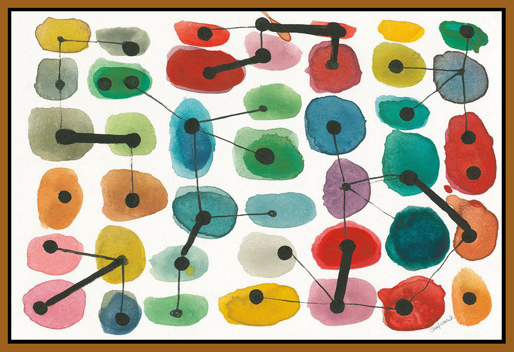 5531288_FN1 'Mid Century II' by artist Cheryl Warrick - Wall Art Print on Textured Fine Art Canvas or Paper - Digital Giclee reproduction of art painting. Red Sky Art is India's Online Art Gallery for Home Decor - 553_22754