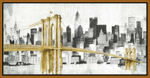 5531499_FN1 'New York Skyline I Yellow Bridge no Words' by artist Avery Tillmon - Wall Art Print on Textured Fine Art Canvas or Paper - Digital Giclee reproduction of art painting. Red Sky Art is India's Online Art Gallery for Home Decor - 553_26766
