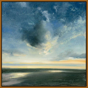 5531379_FN1 'Coastal Sunrise' by artist Julia Purinton - Wall Art Print on Textured Fine Art Canvas or Paper - Digital Giclee reproduction of art painting. Red Sky Art is India's Online Art Gallery for Home Decor - 553_45449