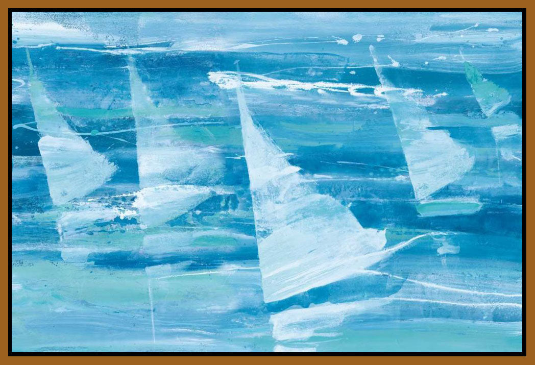 5531518_FN1 'Summer Sail III Blue' by artist Albena Hristova - Wall Art Print on Textured Fine Art Canvas or Paper - Digital Giclee reproduction of art painting. Red Sky Art is India's Online Art Gallery for Home Decor - 553_47386