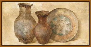 5531496_FN1 'Woven Vessels II Crop' by artist Albena Hristova - Wall Art Print on Textured Fine Art Canvas or Paper - Digital Giclee reproduction of art painting. Red Sky Art is India's Online Art Gallery for Home Decor - 553_4838