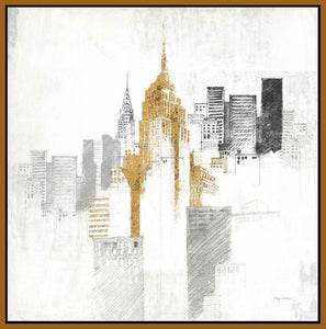 5531393_FN1 'Empire State Building No Words' by artist Avery Tillmon - Wall Art Print on Textured Fine Art Canvas or Paper - Digital Giclee reproduction of art painting. Red Sky Art is India's Online Art Gallery for Home Decor - 553_49633