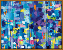 5531546_FN1 'Gaiety' by artist Jeanette Vertentes - Wall Art Print on Textured Fine Art Canvas or Paper - Digital Giclee reproduction of art painting. Red Sky Art is India's Online Art Gallery for Home Decor - 553_55484