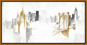 5531505_FN1 'New York Monuments' by artist Avery Tillmon - Wall Art Print on Textured Fine Art Canvas or Paper - Digital Giclee reproduction of art painting. Red Sky Art is India's Online Art Gallery for Home Decor - 553_75639