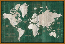 5531310_FN1 'Old World Map Green Atlantic Ocean' by artist Wild Apple Portfolio - Wall Art Print on Textured Fine Art Canvas or Paper - Digital Giclee reproduction of art painting. Red Sky Art is India's Online Art Gallery for Home Decor - 553_85532