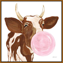 5531137_FN1 'Bubblegum Cow' by artist Yvette St. Amant - Wall Art Print on Textured Fine Art Canvas or Paper - Digital Giclee reproduction of art painting. Red Sky Art is India's Online Art Gallery for Home Decor - 553_91464